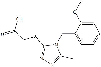 2-({4-[(2-methoxyphenyl)methyl]-5-methyl-4H-1,2,4-triazol-3-yl}sulfanyl)acetic acid Struktur