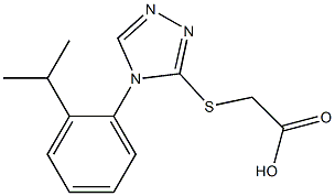 2-({4-[2-(propan-2-yl)phenyl]-4H-1,2,4-triazol-3-yl}sulfanyl)acetic acid Struktur