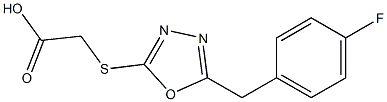 2-({5-[(4-fluorophenyl)methyl]-1,3,4-oxadiazol-2-yl}sulfanyl)acetic acid Struktur