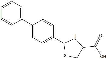 2-(1,1'-biphenyl-4-yl)-1,3-thiazolidine-4-carboxylic acid Struktur