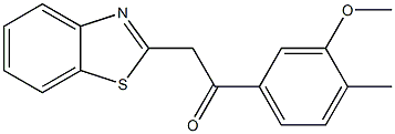 2-(1,3-benzothiazol-2-yl)-1-(3-methoxy-4-methylphenyl)ethan-1-one Struktur