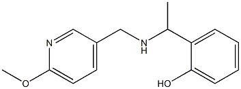 2-(1-{[(6-methoxypyridin-3-yl)methyl]amino}ethyl)phenol Struktur