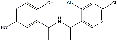 2-(1-{[1-(2,4-dichlorophenyl)ethyl]amino}ethyl)benzene-1,4-diol Struktur