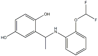 2-(1-{[2-(difluoromethoxy)phenyl]amino}ethyl)benzene-1,4-diol Struktur