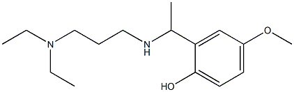 2-(1-{[3-(diethylamino)propyl]amino}ethyl)-4-methoxyphenol Struktur