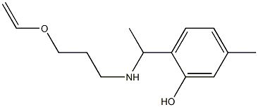 2-(1-{[3-(ethenyloxy)propyl]amino}ethyl)-5-methylphenol Struktur