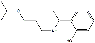 2-(1-{[3-(propan-2-yloxy)propyl]amino}ethyl)phenol Struktur