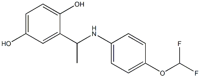 2-(1-{[4-(difluoromethoxy)phenyl]amino}ethyl)benzene-1,4-diol Struktur