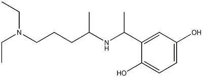 2-(1-{[5-(diethylamino)pentan-2-yl]amino}ethyl)benzene-1,4-diol Struktur