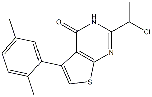 2-(1-chloroethyl)-5-(2,5-dimethylphenyl)-3H,4H-thieno[2,3-d]pyrimidin-4-one Struktur