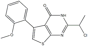 2-(1-chloroethyl)-5-(2-methoxyphenyl)-3H,4H-thieno[2,3-d]pyrimidin-4-one Struktur