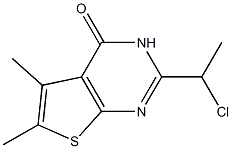 2-(1-chloroethyl)-5,6-dimethyl-3H,4H-thieno[2,3-d]pyrimidin-4-one Struktur