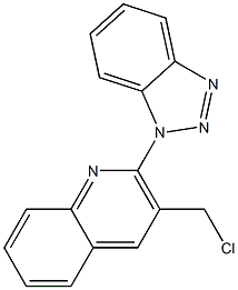 2-(1H-1,2,3-benzotriazol-1-yl)-3-(chloromethyl)quinoline Struktur