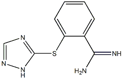 2-(1H-1,2,4-triazol-5-ylsulfanyl)benzene-1-carboximidamide Struktur