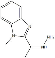 2-(1-hydrazinylethyl)-1-methyl-1H-1,3-benzodiazole Struktur