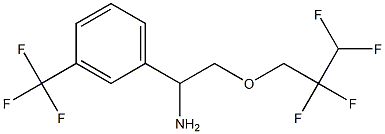 2-(2,2,3,3-tetrafluoropropoxy)-1-[3-(trifluoromethyl)phenyl]ethan-1-amine Struktur