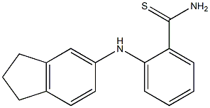 2-(2,3-dihydro-1H-inden-5-ylamino)benzene-1-carbothioamide Struktur