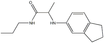 2-(2,3-dihydro-1H-inden-5-ylamino)-N-propylpropanamide Struktur