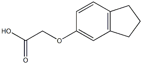 2-(2,3-dihydro-1H-inden-5-yloxy)acetic acid Struktur