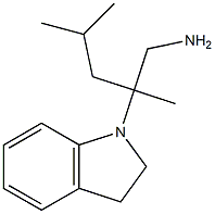 2-(2,3-dihydro-1H-indol-1-yl)-2,4-dimethylpentan-1-amine Struktur