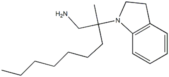 2-(2,3-dihydro-1H-indol-1-yl)-2-methylnonan-1-amine Struktur