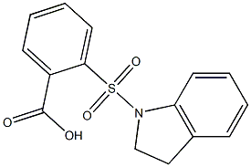 2-(2,3-dihydro-1H-indole-1-sulfonyl)benzoic acid Struktur