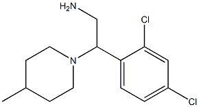 2-(2,4-dichlorophenyl)-2-(4-methylpiperidin-1-yl)ethan-1-amine Struktur