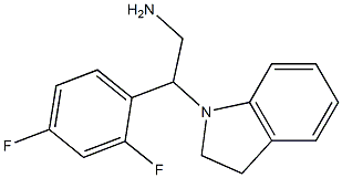 2-(2,4-difluorophenyl)-2-(2,3-dihydro-1H-indol-1-yl)ethanamine Struktur