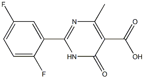 2-(2,5-difluorophenyl)-4-methyl-6-oxo-1,6-dihydropyrimidine-5-carboxylic acid Struktur