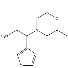 2-(2,6-dimethylmorpholin-4-yl)-2-tetrahydrofuran-3-ylethanamine Struktur