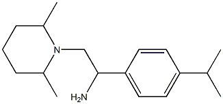 2-(2,6-dimethylpiperidin-1-yl)-1-[4-(propan-2-yl)phenyl]ethan-1-amine Struktur