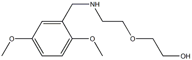 2-(2-{[(2,5-dimethoxyphenyl)methyl]amino}ethoxy)ethan-1-ol Struktur