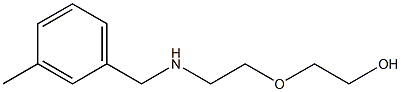 2-(2-{[(3-methylphenyl)methyl]amino}ethoxy)ethan-1-ol Struktur