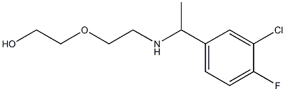 2-(2-{[1-(3-chloro-4-fluorophenyl)ethyl]amino}ethoxy)ethan-1-ol Struktur