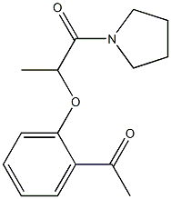 2-(2-acetylphenoxy)-1-(pyrrolidin-1-yl)propan-1-one Struktur