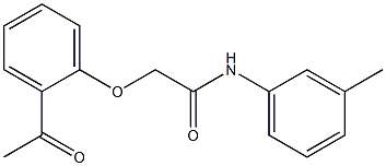 2-(2-acetylphenoxy)-N-(3-methylphenyl)acetamide Struktur