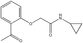 2-(2-acetylphenoxy)-N-cyclopropylacetamide Struktur