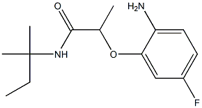 2-(2-amino-5-fluorophenoxy)-N-(2-methylbutan-2-yl)propanamide Struktur