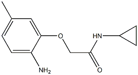 2-(2-amino-5-methylphenoxy)-N-cyclopropylacetamide Struktur