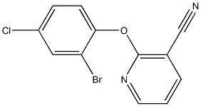 2-(2-bromo-4-chlorophenoxy)nicotinonitrile Struktur