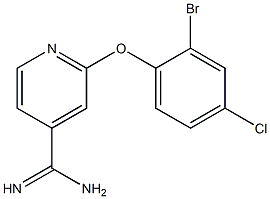 2-(2-bromo-4-chlorophenoxy)pyridine-4-carboximidamide Struktur