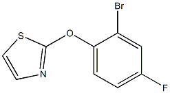 2-(2-bromo-4-fluorophenoxy)-1,3-thiazole Struktur