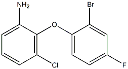 2-(2-bromo-4-fluorophenoxy)-3-chloroaniline Struktur