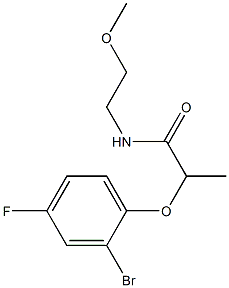 2-(2-bromo-4-fluorophenoxy)-N-(2-methoxyethyl)propanamide Struktur