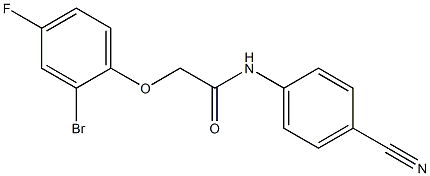 2-(2-bromo-4-fluorophenoxy)-N-(4-cyanophenyl)acetamide Struktur