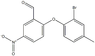 2-(2-bromo-4-methylphenoxy)-5-nitrobenzaldehyde Struktur