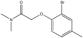 2-(2-bromo-4-methylphenoxy)-N,N-dimethylacetamide Struktur