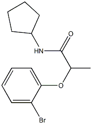 2-(2-bromophenoxy)-N-cyclopentylpropanamide Struktur