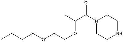 2-(2-butoxyethoxy)-1-(piperazin-1-yl)propan-1-one Struktur