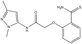 2-(2-carbamothioylphenoxy)-N-(1,3-dimethyl-1H-pyrazol-5-yl)acetamide Struktur